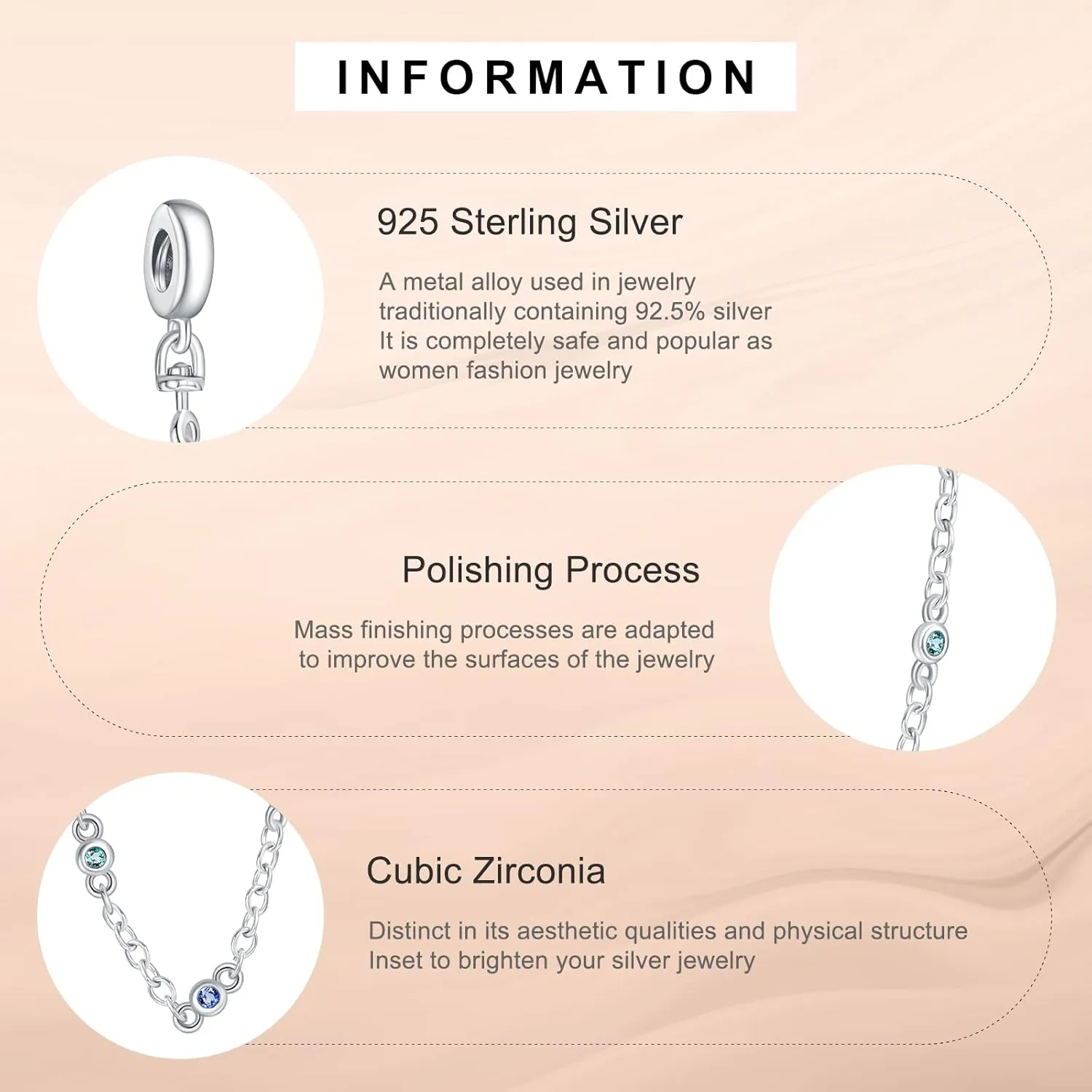 Annmors 925 Sterling Silver Charms fit Bracelets Necklaces Ocean Animal Beads with 5A Cubic Zirconia Christmas Mother's Day Gift Charms for Women