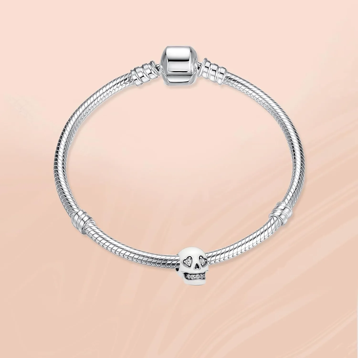 Annmors Christmas Santa Halloween Pumpkin Charms 925 Sterling Silver Charms fit Bracelet Necklace Dangle with 5A Cubic Zirconia Christmas Valentine Mother's Day Gift for Women