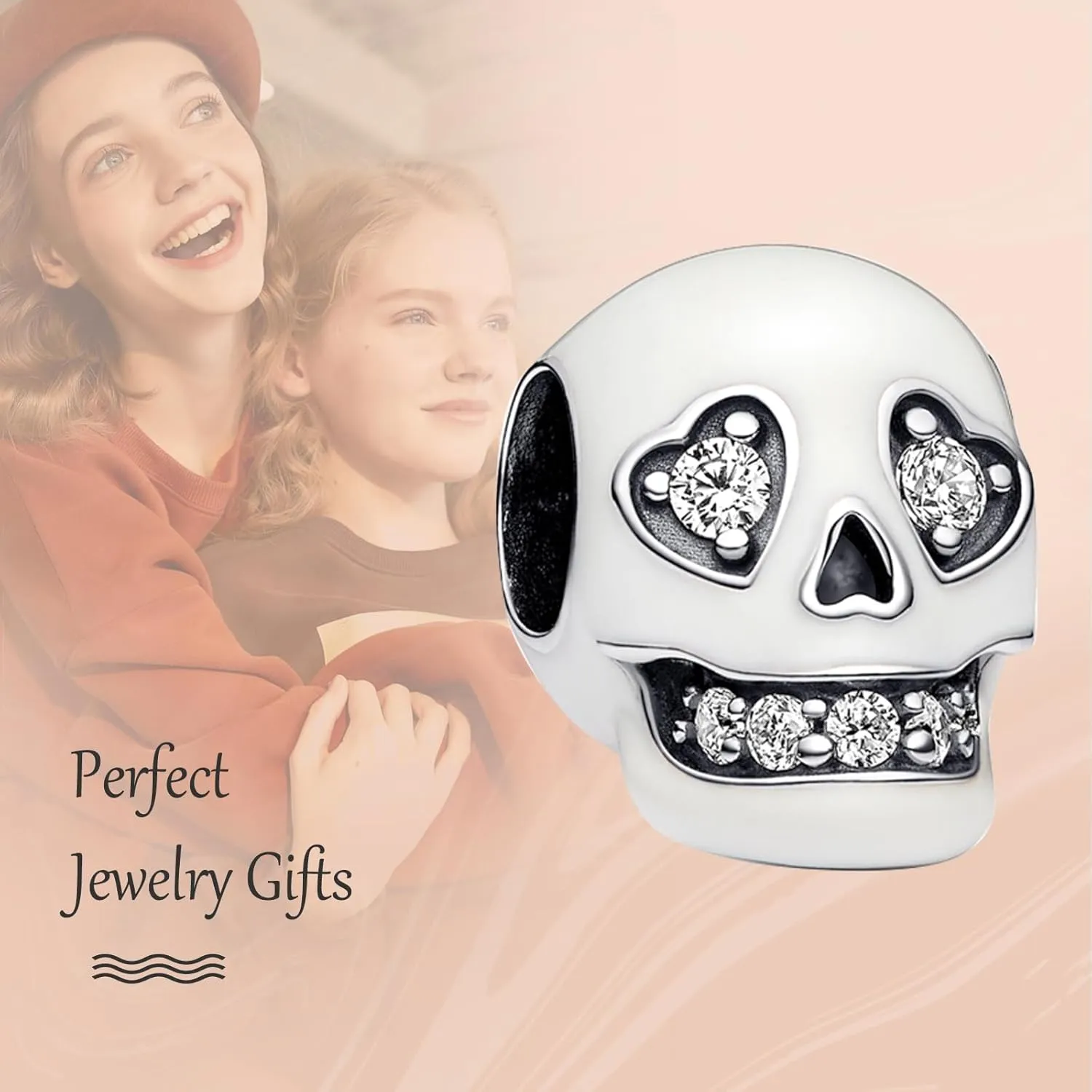 Annmors Christmas Santa Halloween Pumpkin Charms 925 Sterling Silver Charms fit Bracelet Necklace Dangle with 5A Cubic Zirconia Christmas Valentine Mother's Day Gift for Women