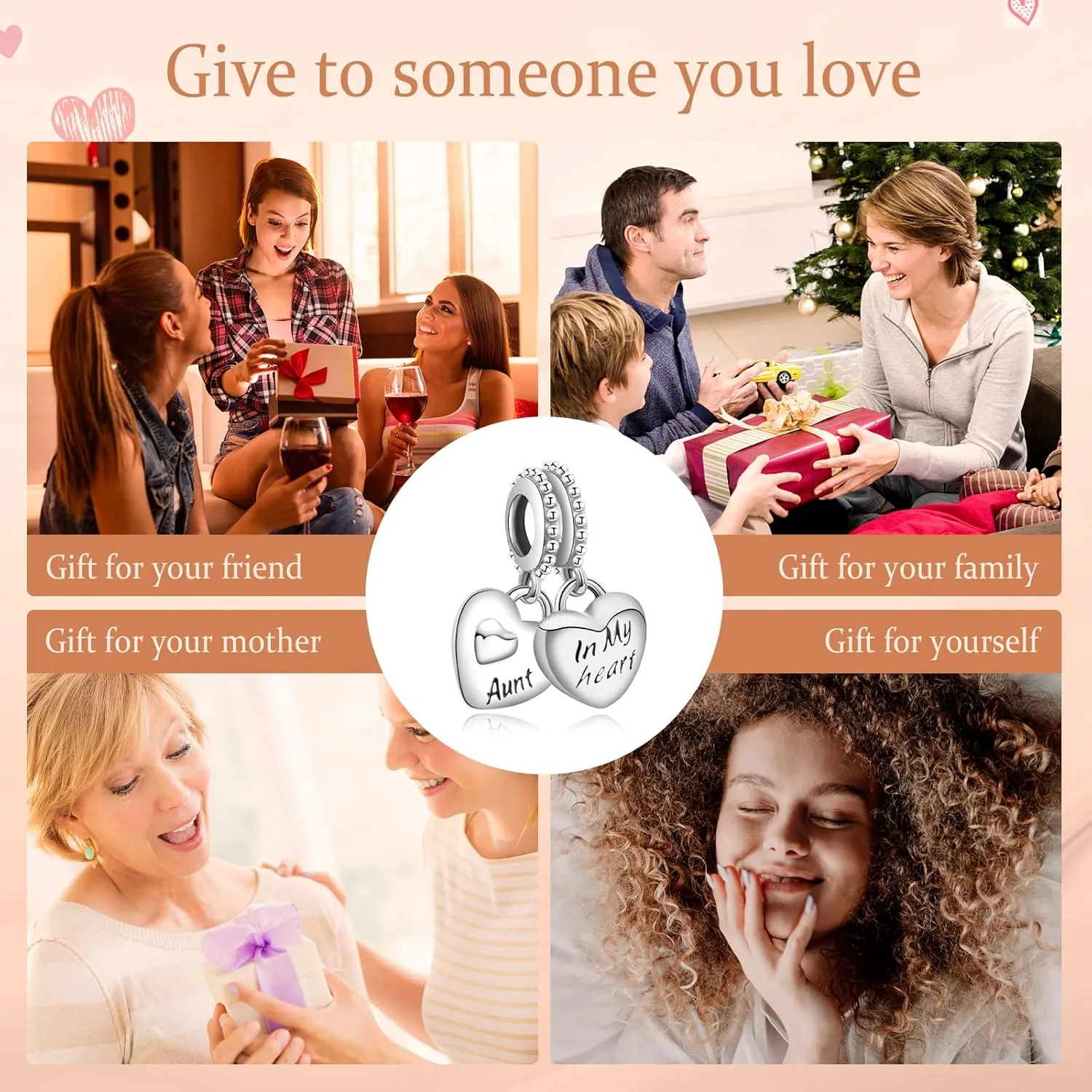 Annmors Family Charm Love your Dad Mon Sister Infinity Charm fits Bracelets, 925 Sterling Silver-Lucky Charm for Woman Pendant Bead, Jewelry Beads Gifts for Family Women Bracelet&Necklace