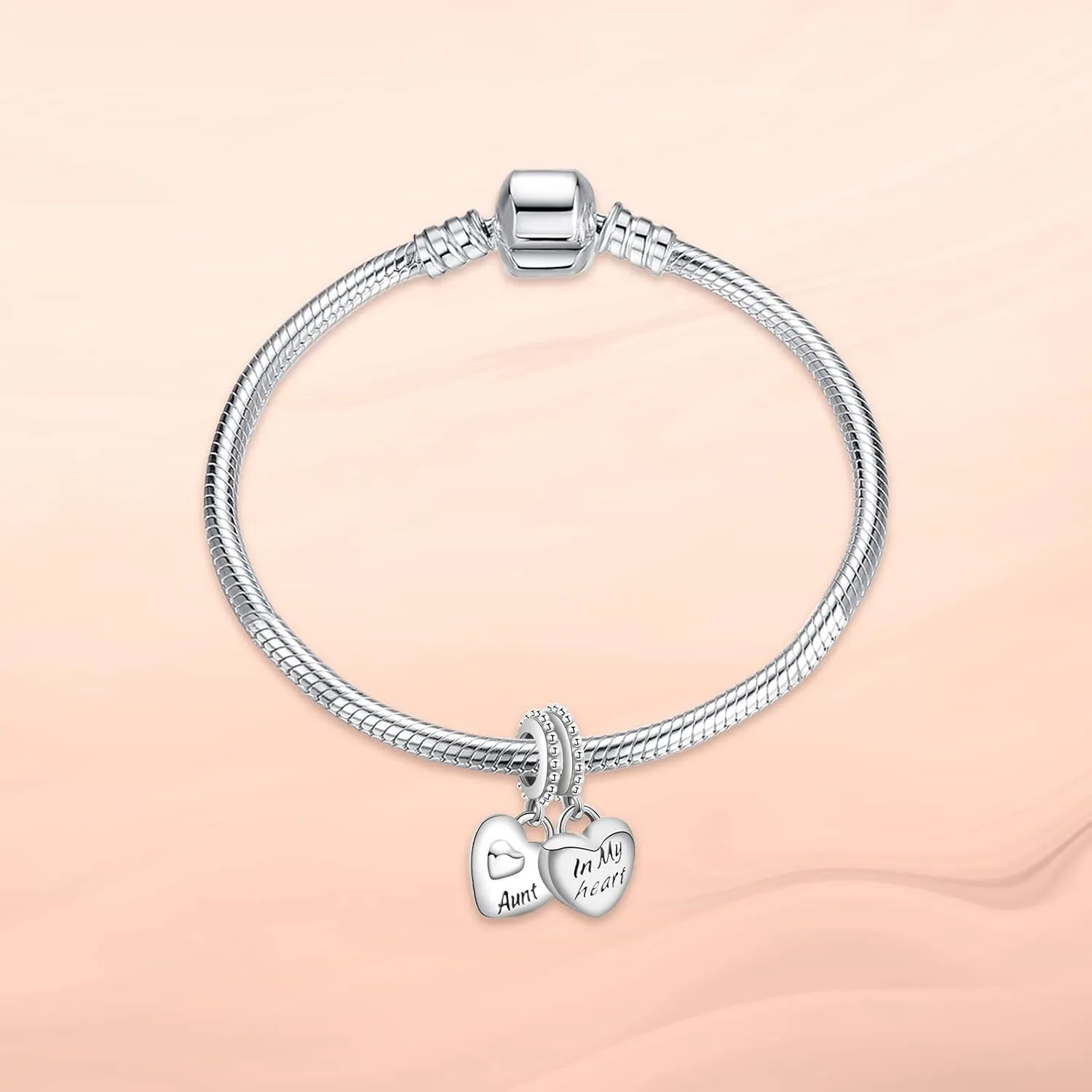 Annmors Family Charm Love your Dad Mon Sister Infinity Charm fits Bracelets, 925 Sterling Silver-Lucky Charm for Woman Pendant Bead, Jewelry Beads Gifts for Family Women Bracelet&Necklace