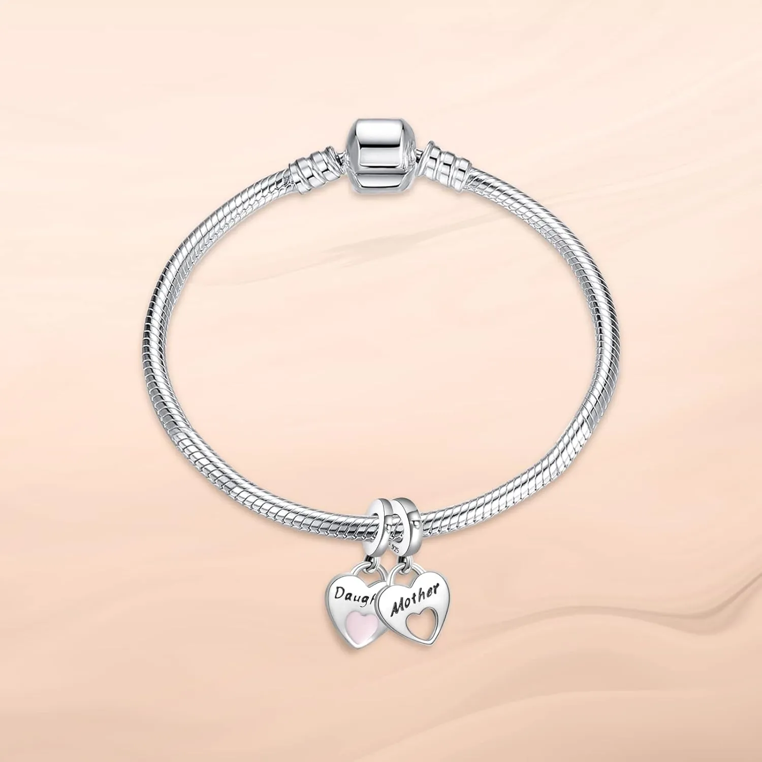 Annmors Jewelry Family Charms for Woman-925 Sterling Silver Dangle Pendant Bead with Cubic Zirconia,Jewelry Beads DIY Gifts for Women Bracelet & Necklace