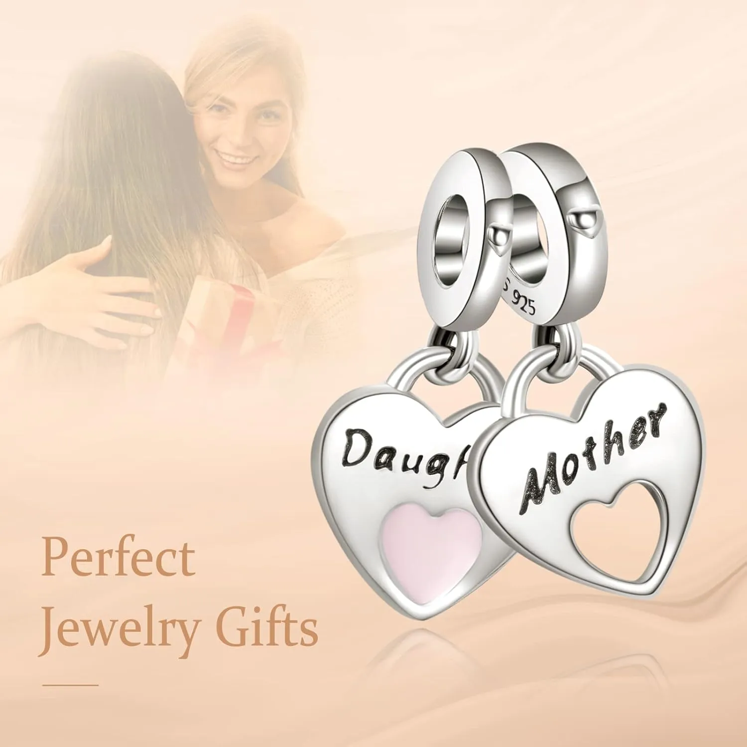 Annmors Jewelry Family Charms for Woman-925 Sterling Silver Dangle Pendant Bead with Cubic Zirconia,Jewelry Beads DIY Gifts for Women Bracelet & Necklace