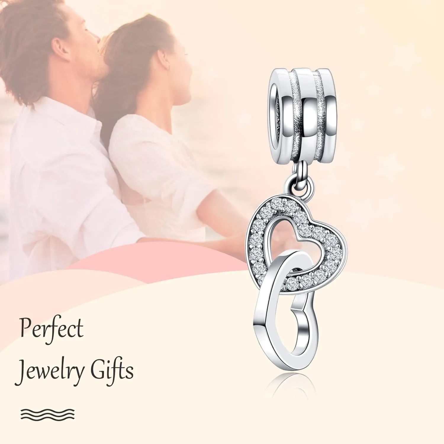 Annmors Jewelry Family Charms for Woman-925 Sterling Silver Dangle Pendant Bead with Cubic Zirconia,Jewelry Beads DIY Gifts for Women Bracelet & Necklace