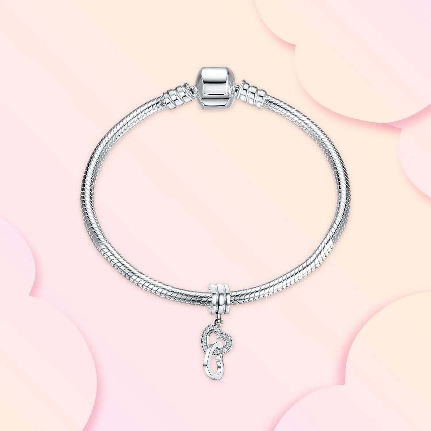 Annmors Jewelry Family Charms for Woman-925 Sterling Silver Dangle Pendant Bead with Cubic Zirconia,Jewelry Beads DIY Gifts for Women Bracelet & Necklace