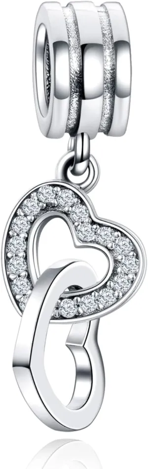 Annmors Jewelry Family Charms for Woman-925 Sterling Silver Dangle Pendant Bead with Cubic Zirconia,Jewelry Beads DIY Gifts for Women Bracelet & Necklace