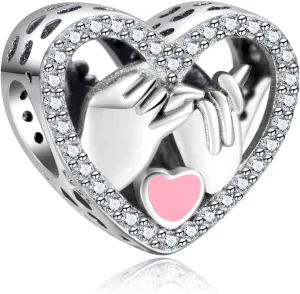 Annmors Jewelry Love Heart Charms for Woman-925 Sterling Silver Dangle Pendant Bead with Cubic Zirconia,Jewelry Beads DIY Gifts for Women Bracelet & Necklace