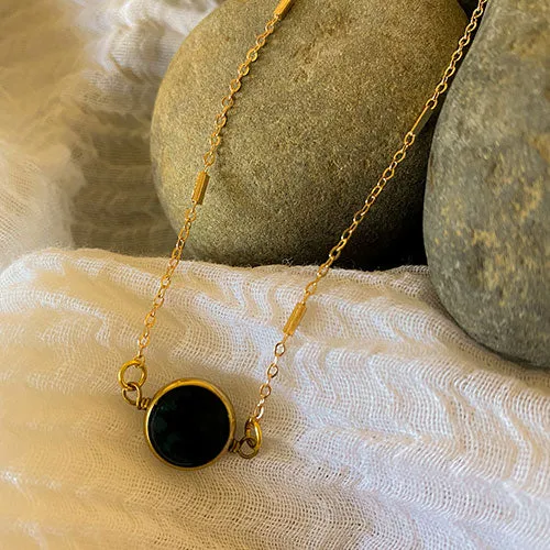 Antigua Collection: Apatite Disk Necklace