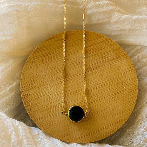 Antigua Collection: Apatite Disk Necklace