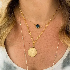 Antigua Collection: Apatite Disk Necklace