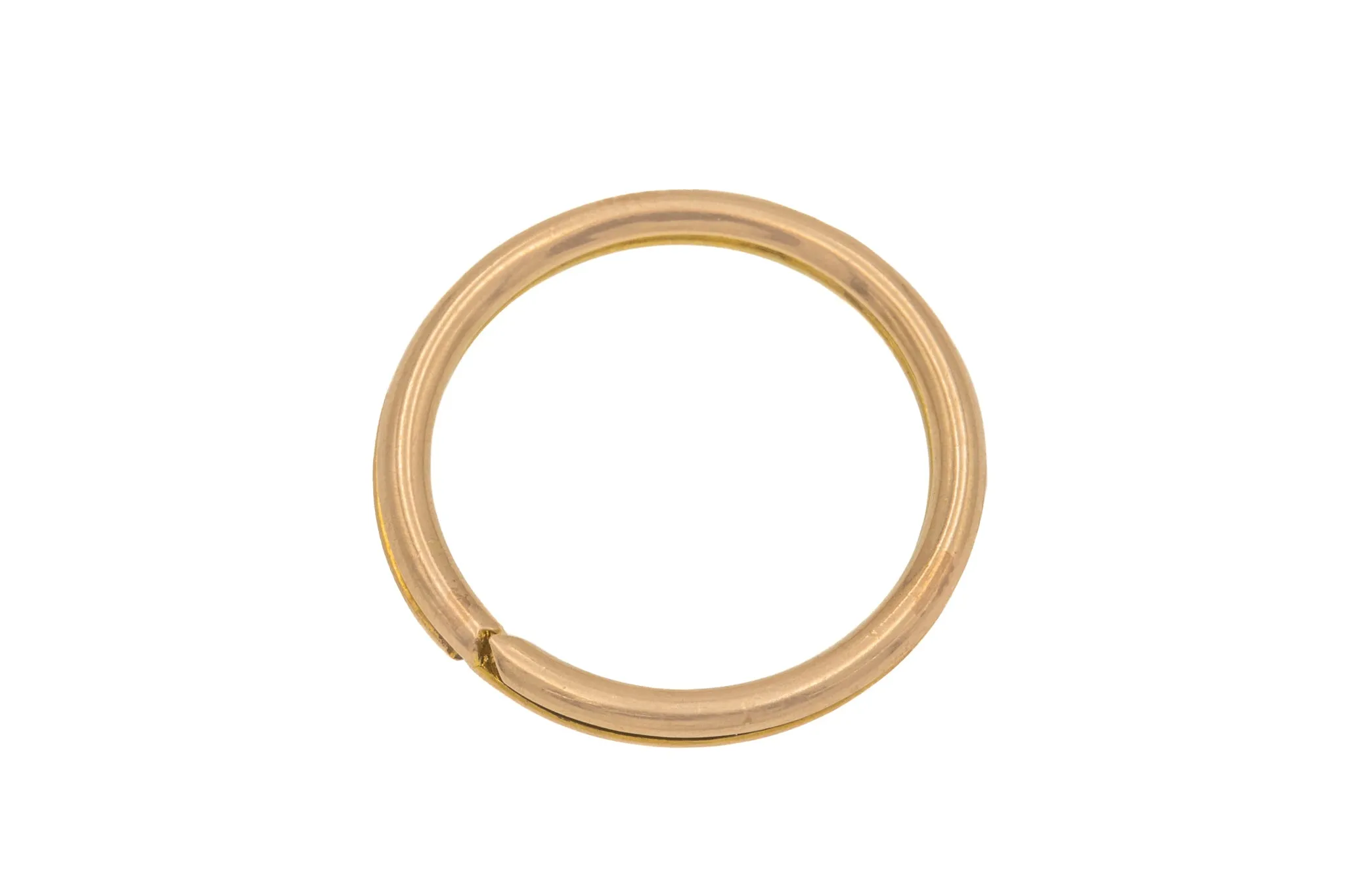Antique Solid 9ct Gold Split Ring, 17mm