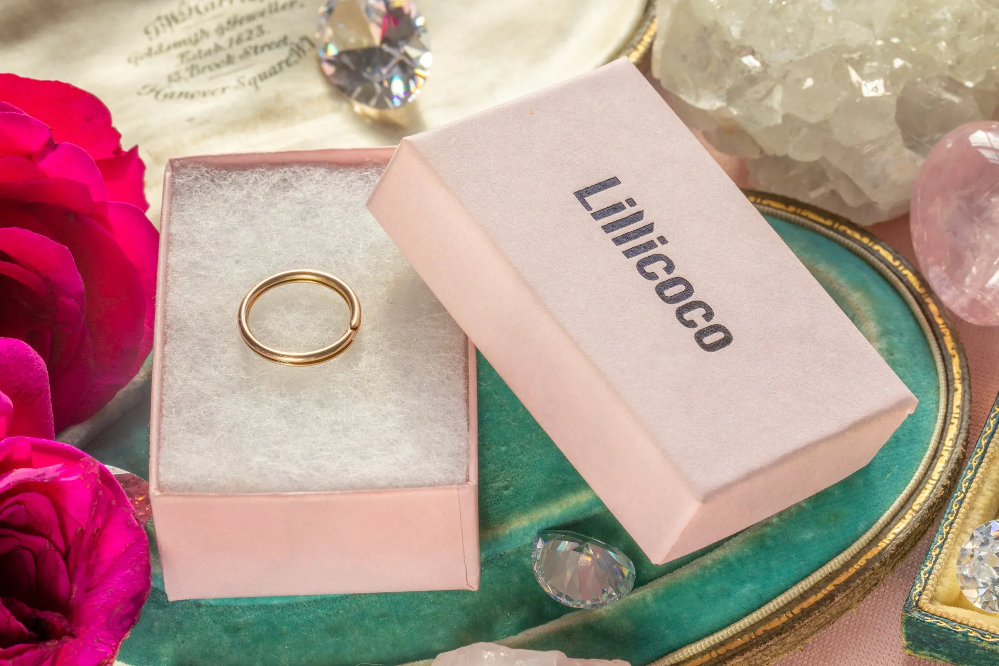 Antique Solid 9ct Gold Split Ring, 17mm