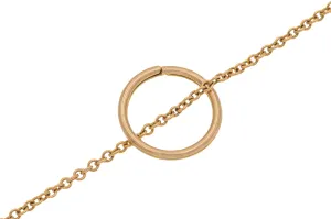 Antique Solid 9ct Gold Split Ring, 17mm