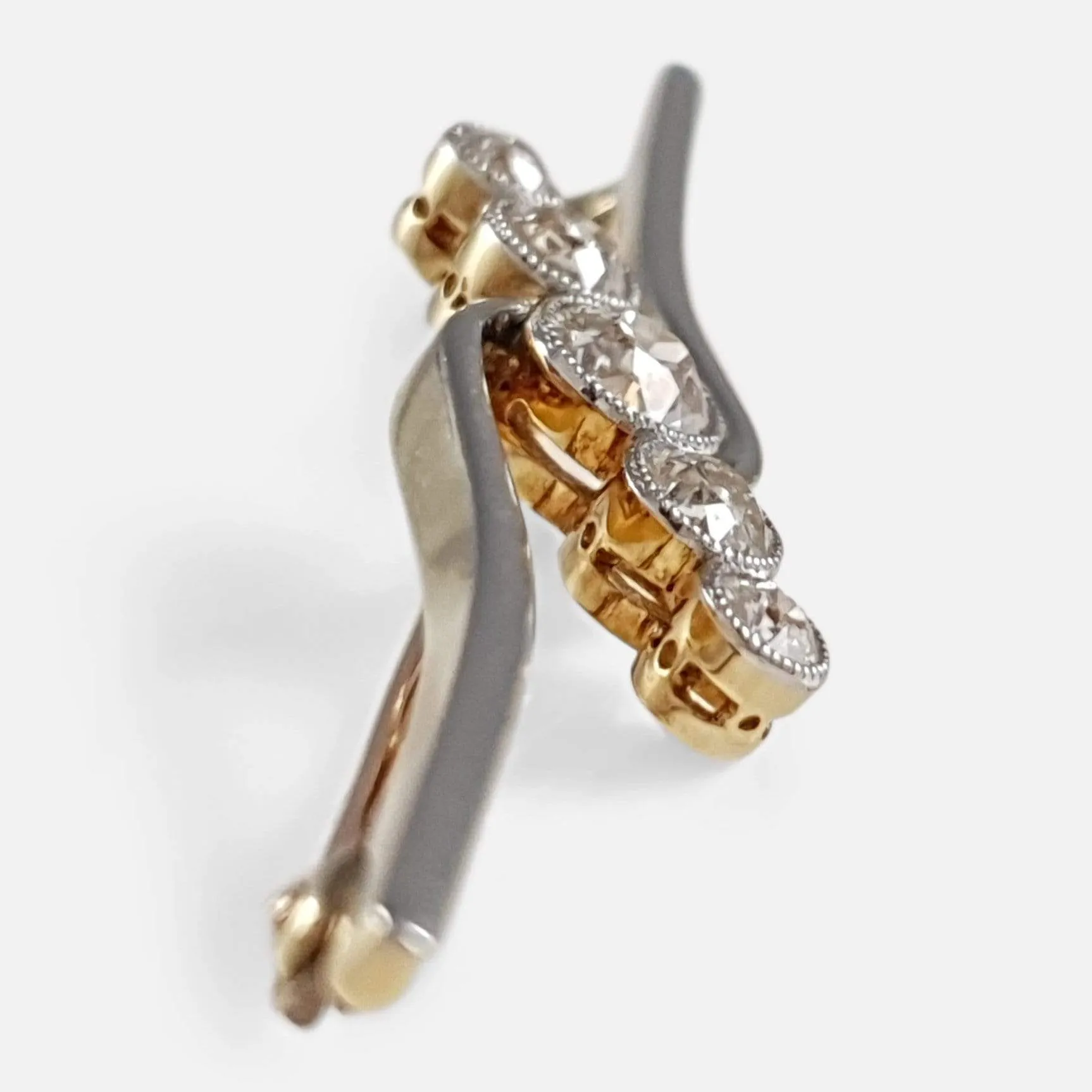 Art Deco 0.90ct Diamond Bar Brooch