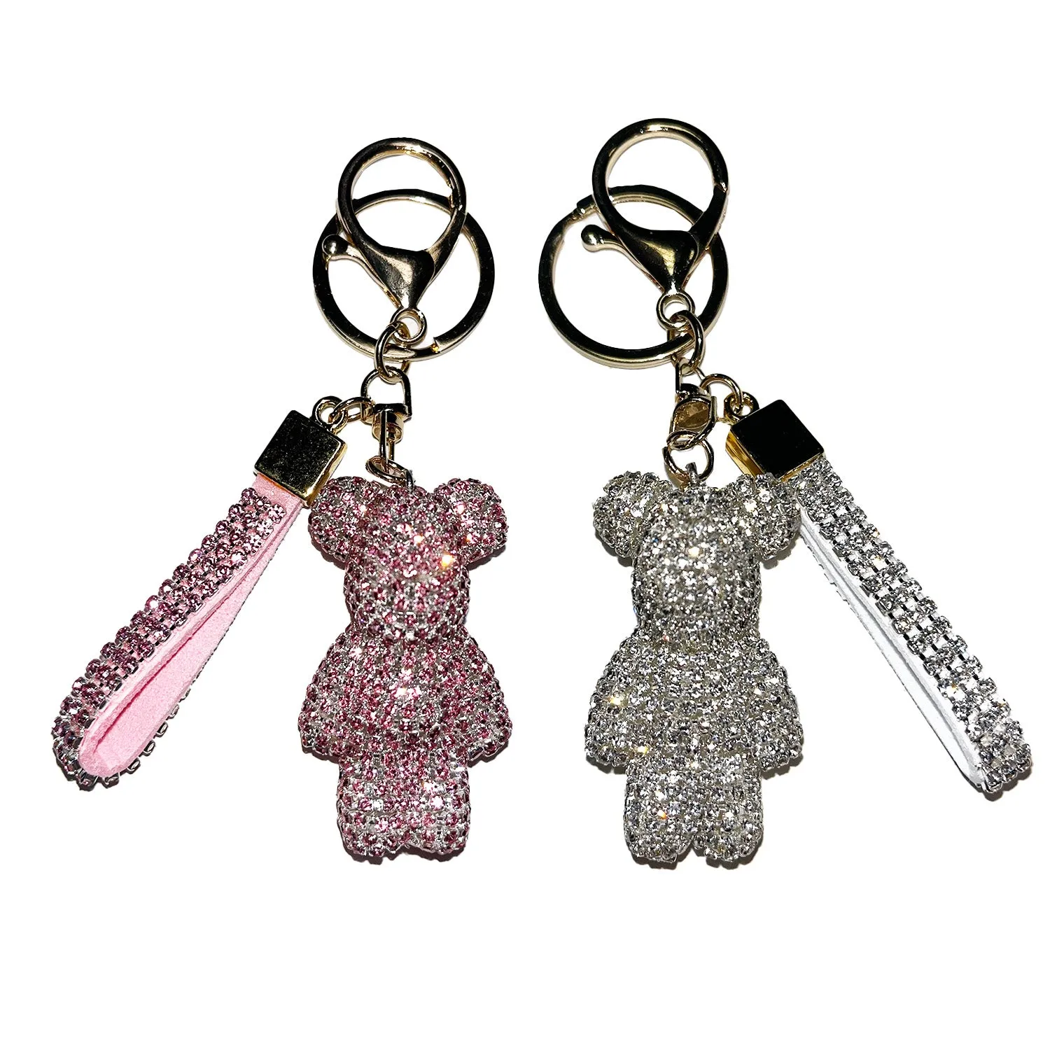 Artificial Dimond Teddy Bear Keychain