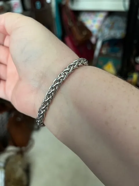 Austrian Crystal Snake Chain Bracelet with magnetic closure 7.5 inch