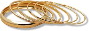 Bangle Bracelets for Women,14k Gold Bracelet Stack Dainty Layered Gold Bangles Bracelets,Timeless Chunky Gold Bracelet Indian Jewelry Sets for Women