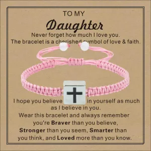 Baptism Bracelets Cross Bracelet for Mens/Women, Christian Charms, Birthday Gifts Baptism Confirmation First Holy Communion Christening Gifts