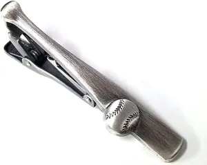 Baseball Bat & Ball Unique Tie Clasps & Tacks Tie Clip Bar Tie Pin Made in Japan