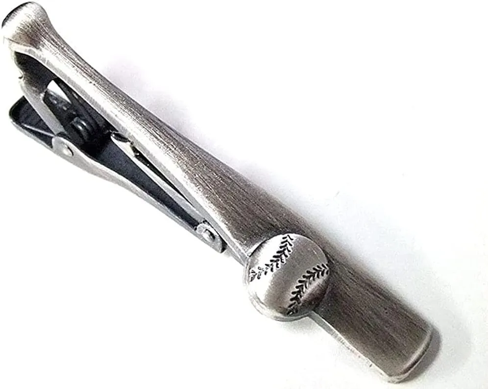 Baseball Bat & Ball Unique Tie Clasps & Tacks Tie Clip Bar Tie Pin Made in Japan