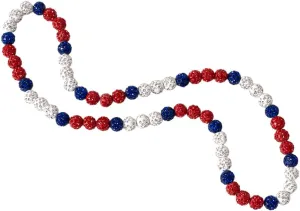 Baseball Ice Collection Necklace for Boys Sparkly Elastic Bling Beaded Shiny Rhinestone Necklace Accessories for Baseball Lovers Players