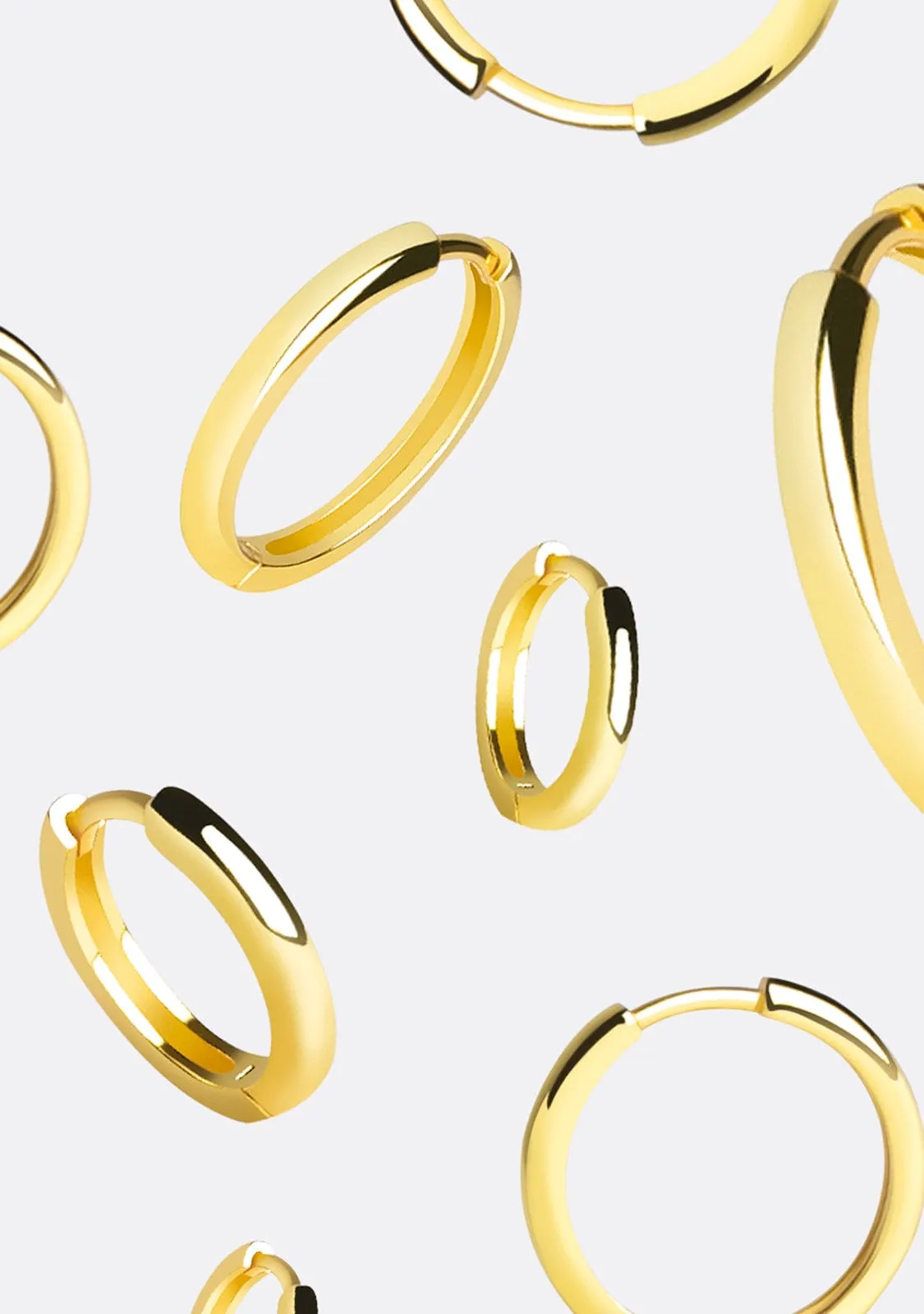Basic 18 Hoop Earrings Gold