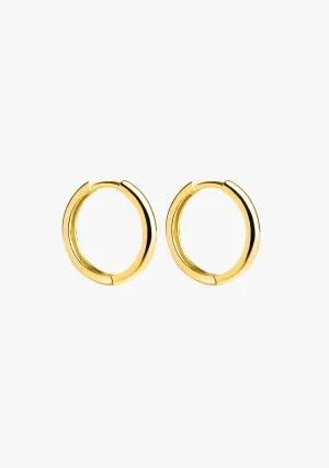 Basic 18 Hoop Earrings Gold