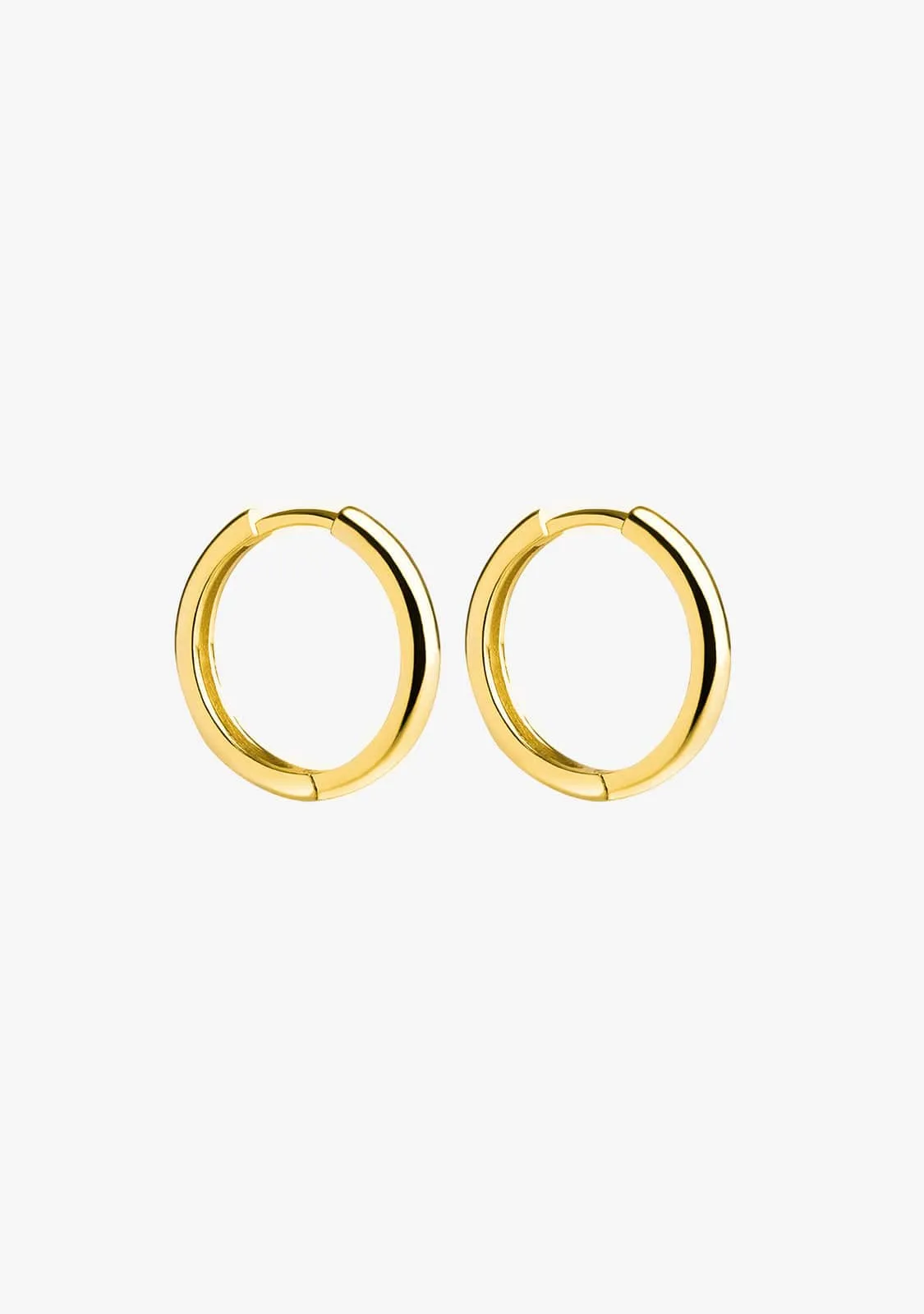 Basic 18 Hoop Earrings Gold