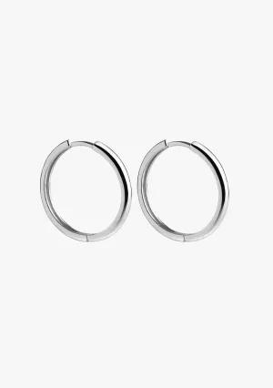 Basic 22 Hoop Earrings Silver