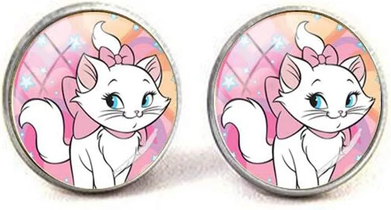 Beautiful Unique Cats Charms Cufflinks Glass Art Photo Jewelry Birthday Festival Gift Beautiful Gift