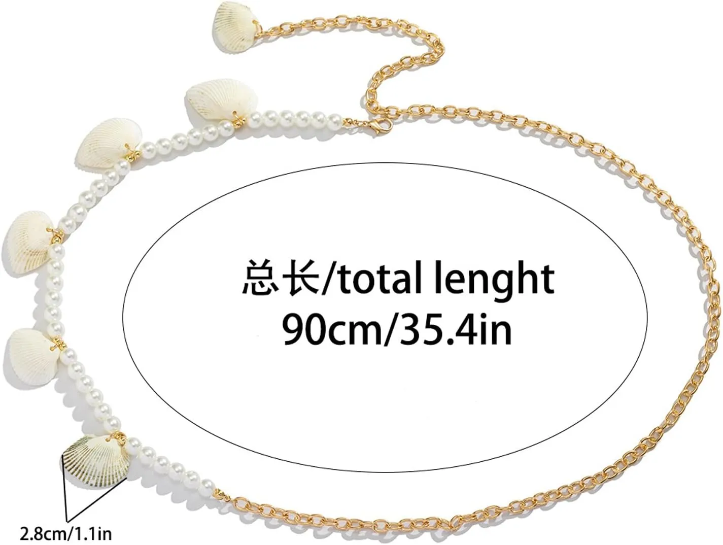 Bikini Beaded Waist Chain Jewelry Summer Beach Shell Pendant Belly Body Chain Simple Thin Beads Waist Body Jewelry Bikini Sexy Body Accessories Jewelry for Women