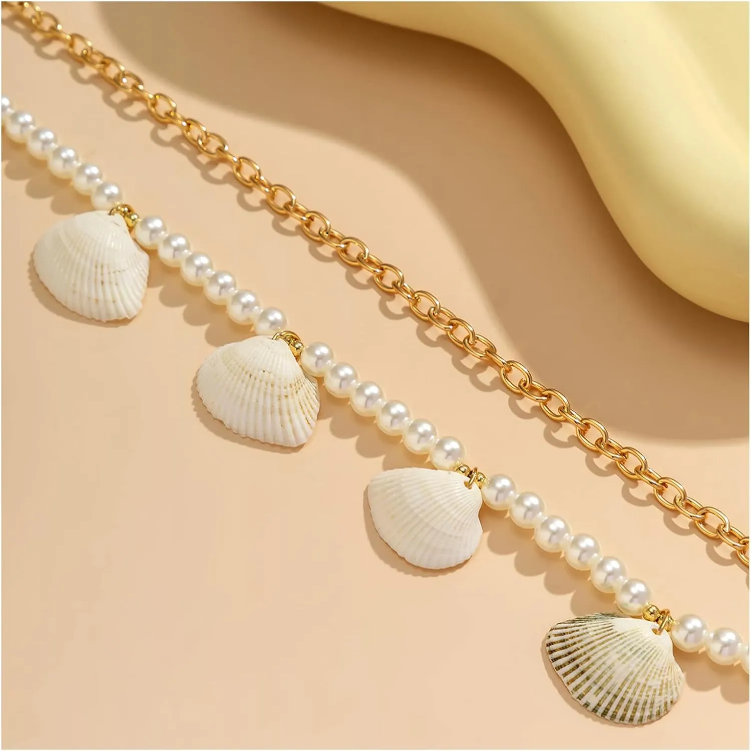 Bikini Beaded Waist Chain Jewelry Summer Beach Shell Pendant Belly Body Chain Simple Thin Beads Waist Body Jewelry Bikini Sexy Body Accessories Jewelry for Women