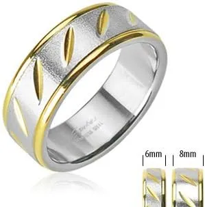 Black IP Over Stainless Steel Beveled Edge Flat Band Ring