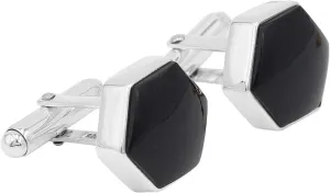 Black Onyx Stone Cufflinks Jewelry for Men 925 Sterling Silver, Cuff Links for Wedding Party Unique Gift