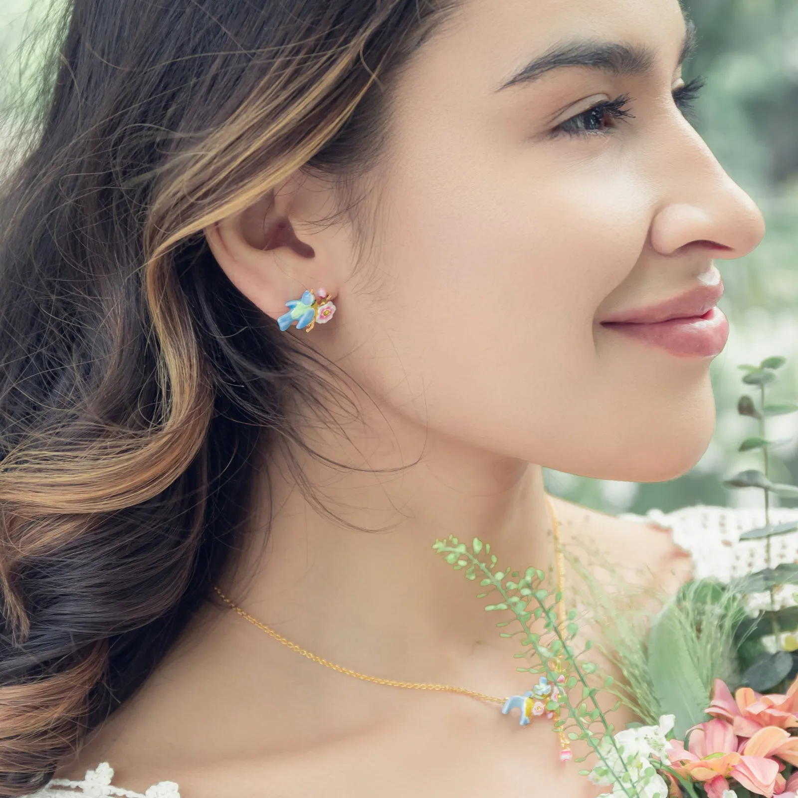 Blue Tit Stud Earrings