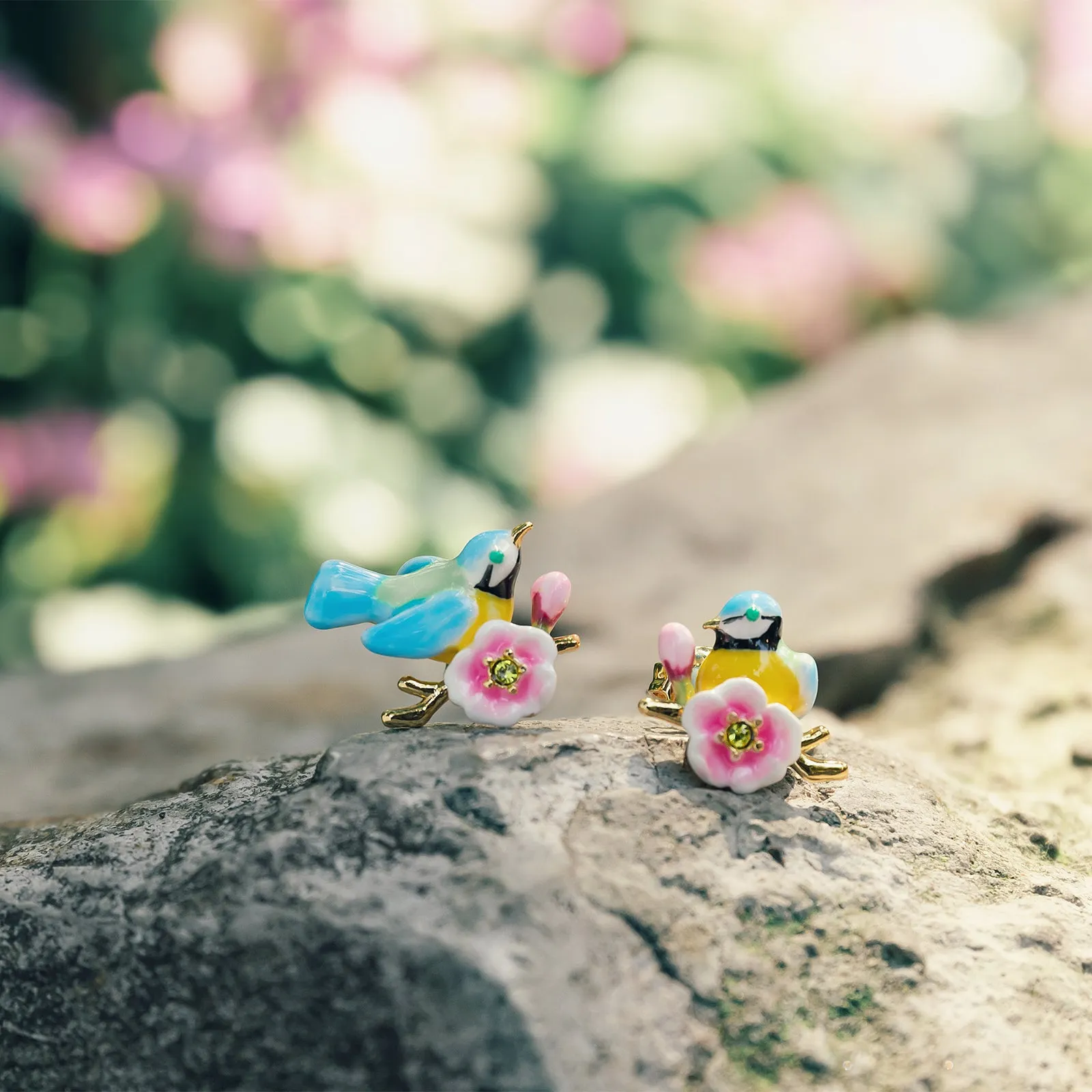Blue Tit Stud Earrings