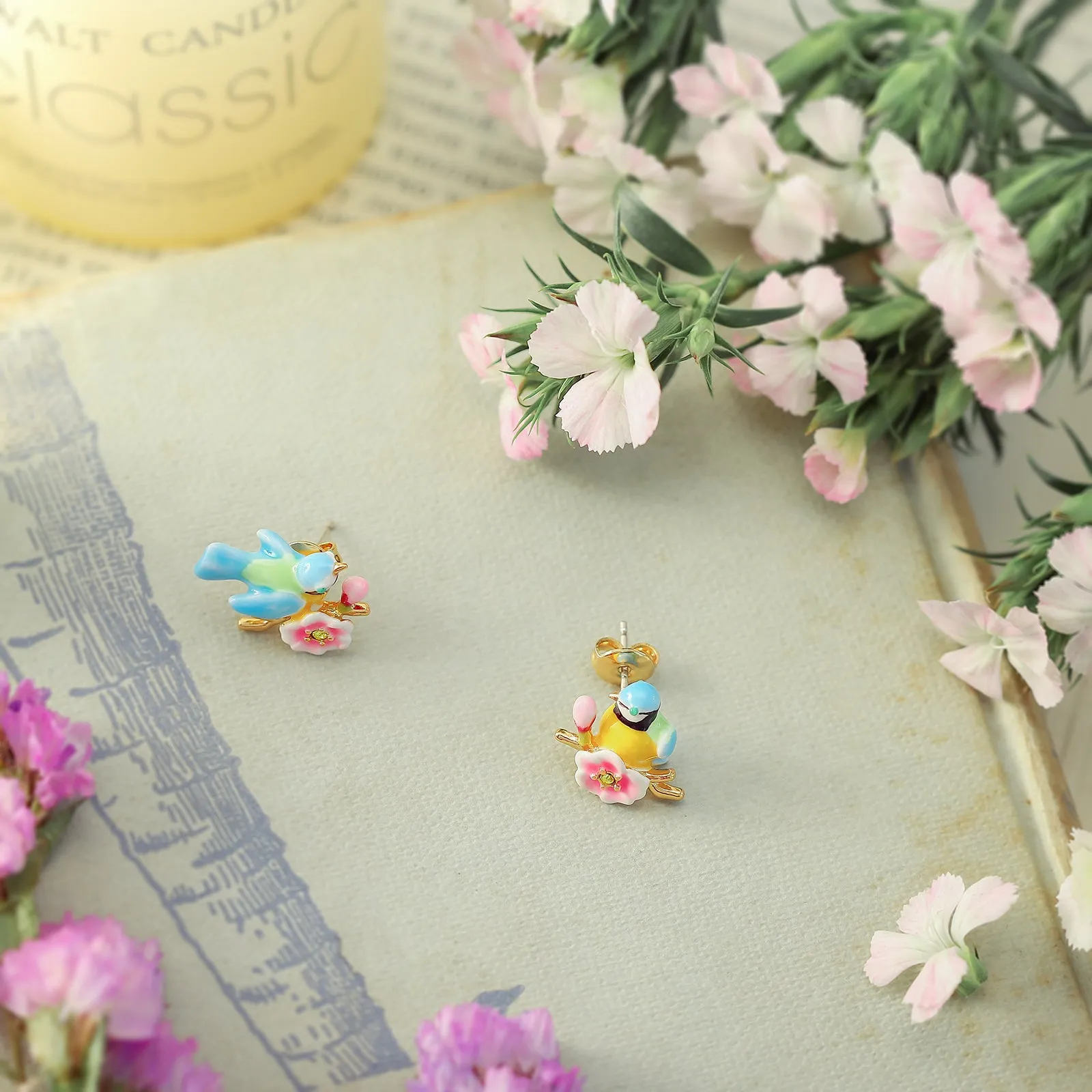 Blue Tit Stud Earrings