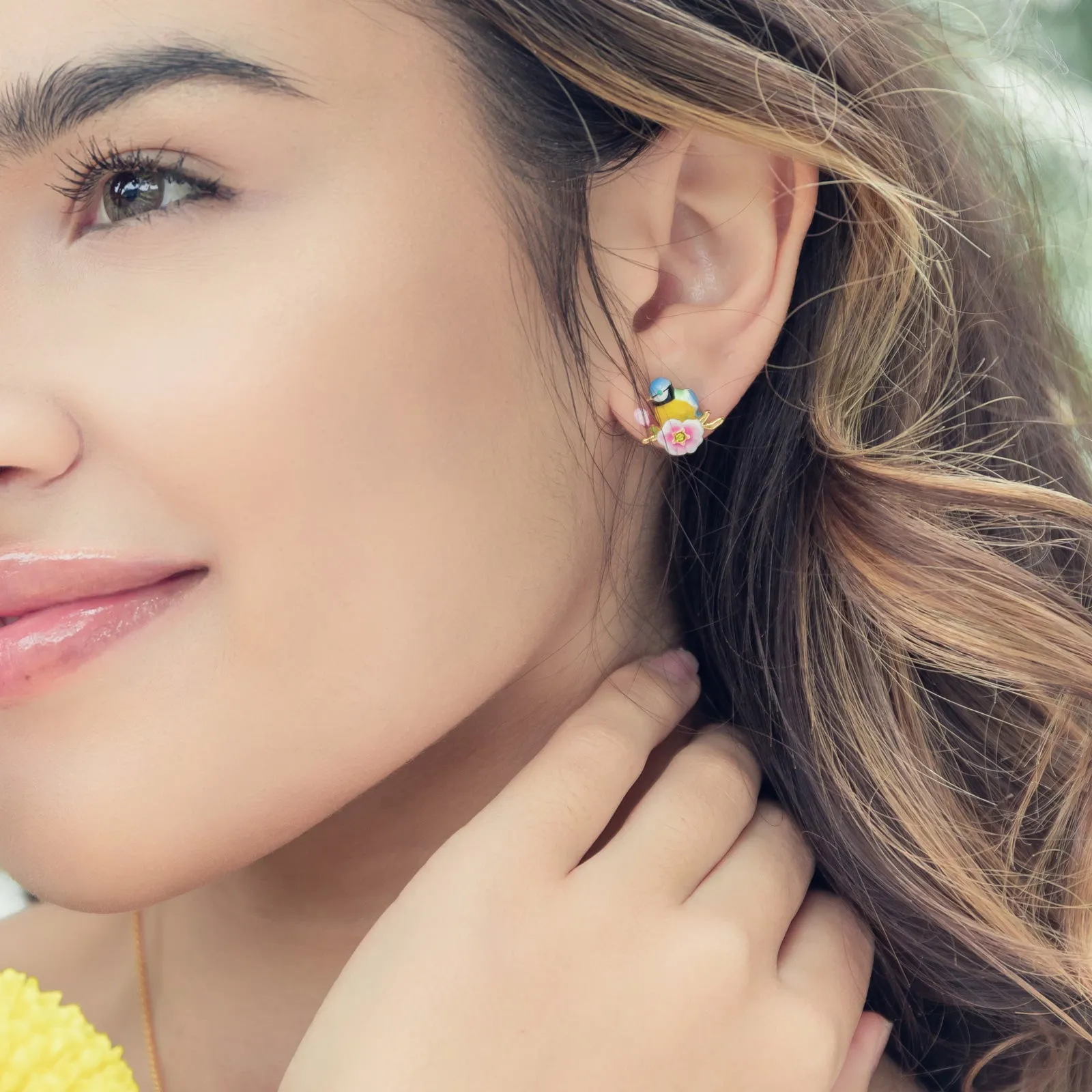 Blue Tit Stud Earrings