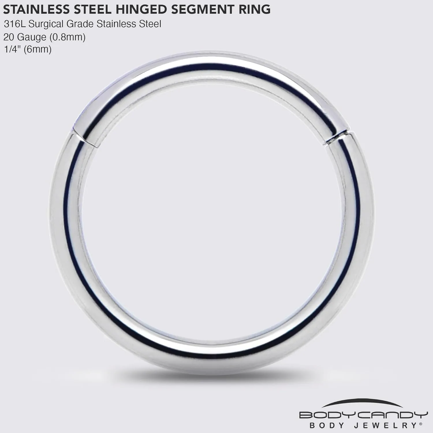Body Candy Segment Hoop Nose Rings 16 Gauge 316l Surgical Steel Lip Ring Cartilage