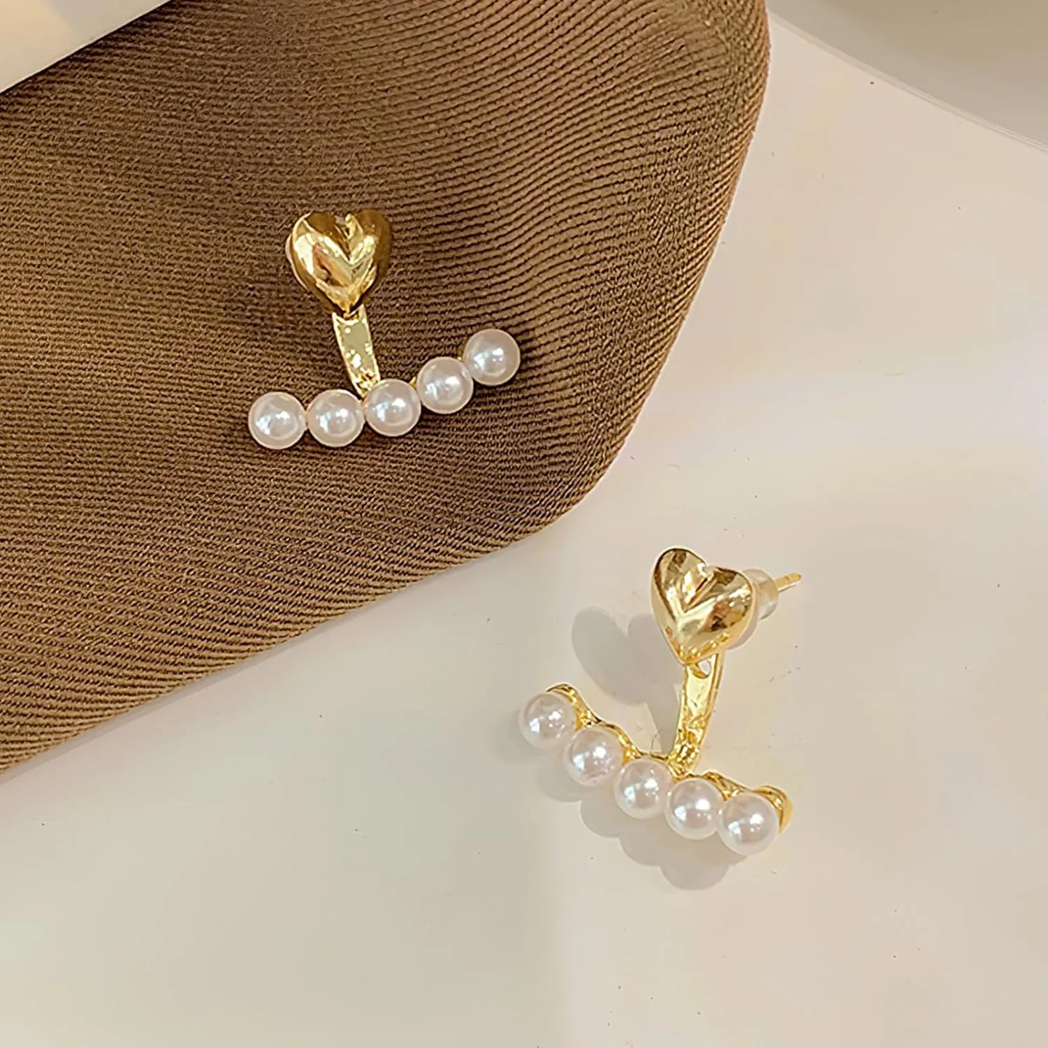 Boho CZ Ear Jacket Earrings for Women 14K Gold Plated Sterling Silver Bling Shiny Flower CZ Dangle Earring Front Back Tassel Drop Stud Earring Wedding Christmas Jewelry Gift