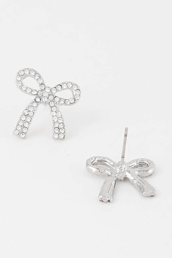 Bow Crystal Earrings