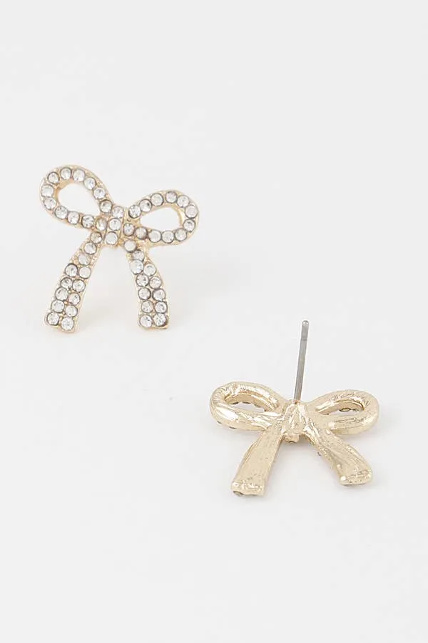Bow Crystal Earrings