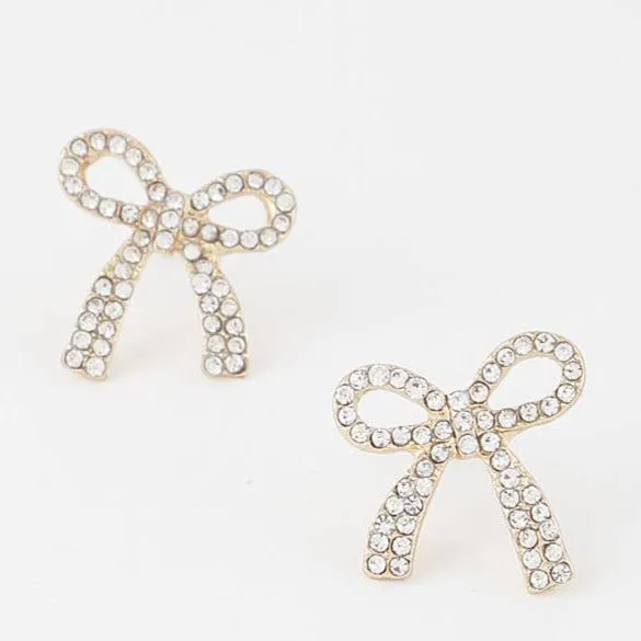 Bow Crystal Earrings