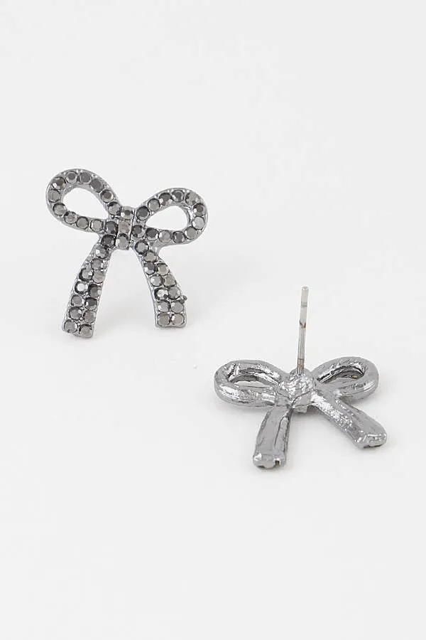 Bow Crystal Earrings