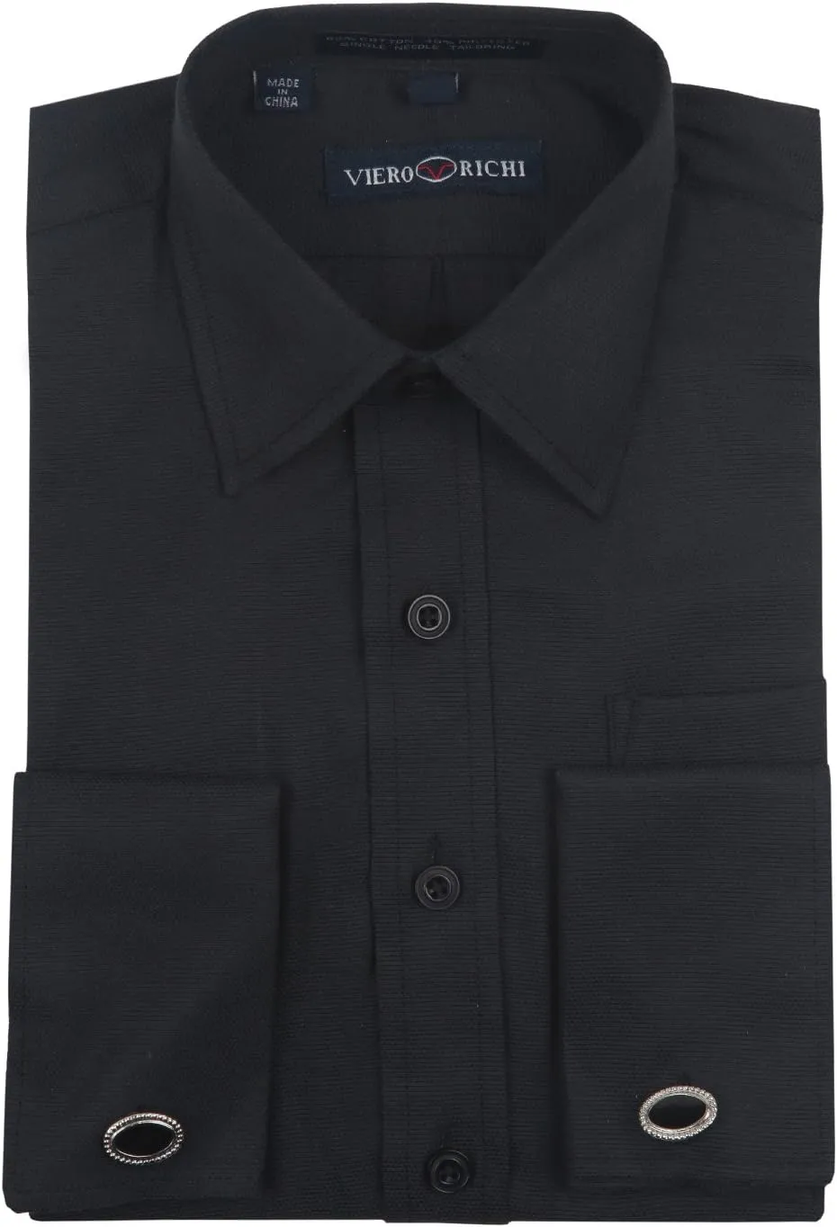 Boys French Cuff Dress Shirt Regular & Husky Sizes (Cufflinks Included)