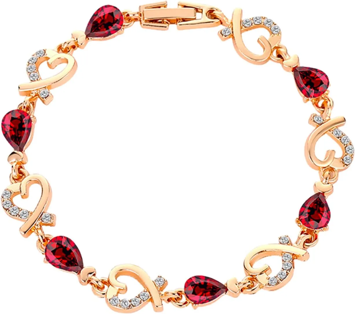Bracelets for Girls 3-5 Rhinestone Heart Open Bracelet Charm Rhinestone Elegant Bracelets