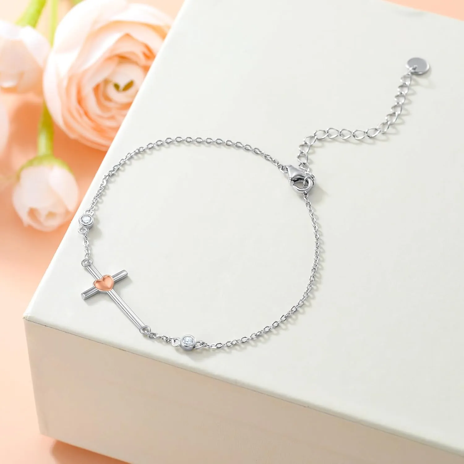 Bracelets for Women 925 Sterling Silver Mustard Seed/Clover/Sunflower/Rose Flower/Evil Eye/Star/Infinity/Turtle/Witches Knot/Celtic/Cross Bracelet Jewelry Gift for Women Mother Wife Sisters