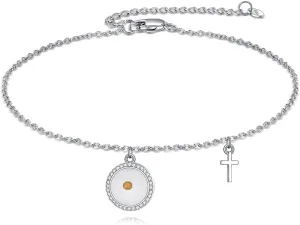 Bracelets for Women 925 Sterling Silver Mustard Seed/Clover/Sunflower/Rose Flower/Evil Eye/Star/Infinity/Turtle/Witches Knot/Celtic/Cross Bracelet Jewelry Gift for Women Mother Wife Sisters