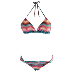 Brigitte Tati Jeweled Triangle Bikini - Trancoso Tropical Print