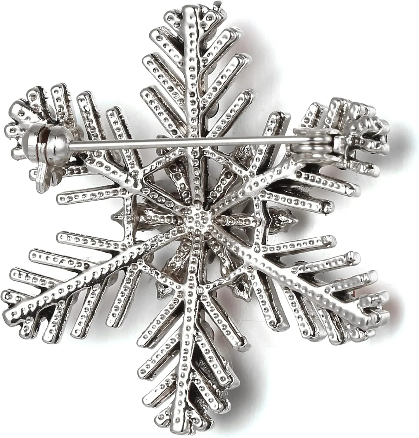 BriLove Xmas Christmas Winter Snowflake Brooch Pin Crystal Elegant Decorative Gift for Women